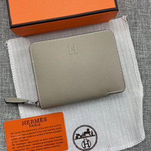 HERMES エルメス スーパーコピー クラシック 小銭入れ /短財布 牛革 グレー 052