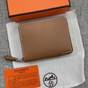 HERMES エルメス スーパーコピー クラシック 小銭入れ /短財布 牛革 ブラウン 053