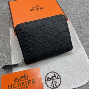 HERMES エルメス スーパーコピー クラシック 小銭入れ /短財布 牛革 ブラック  058