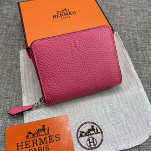 HERMES エルメス スーパーコピー クラシック 小銭入れ /短財布 牛革 ローズレッド 059