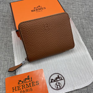 HERMES エルメス スーパーコピー クラシック 小銭入れ /短財布 牛革 ブラウン 061