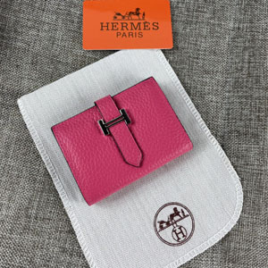 HERMES エルメス スーパーコピー Bearn mini（ベアン ミニ）財布 ピンク ライチパターン 010