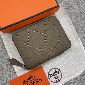 HERMES エルメス スーパーコピー エブリン パンチングロゴ 小銭入れ/短財布 牛革  エトープ 101