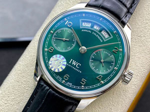 【ZF工場出品】IWC スーパーコピー ポルトギーゼ?アニュアル?カレンダー 腕時計  グリーンの文字盤 IW503510