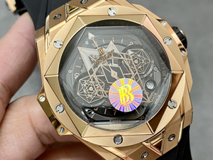 【BBF工場出品】ウブロ スーパーコピー HUBLOT ビッグ?バン ウニコ サンブルーII キングゴールド世界限定100本 418.OX.1108.RX.MXM19