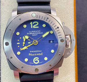 【VS工場出品】OFFICINE PANERAI パネライ スーパーコピー ルミノール サブマーシブル 1950 3デイズGMT オートマティック チタニオPAM00719 47mm