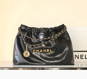 CHANEL シャネル スーパーコピー 22bag ショッピングバッグのハンドバッグ ブラック 001