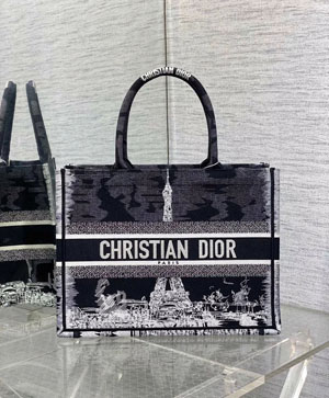 DIOR  ディオール スーパーコピー Dior Book Tote バッグ ミディアム Paris エンブロイダリー（ M1296ZEGG_M911）