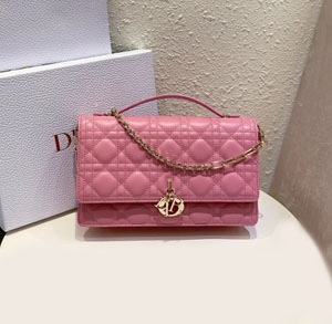 DIOR ディオール スーパーコピー My Dior トップハンドルバッグ ピンク カナージュ ラムスキン（M0997ONGE_M92P）