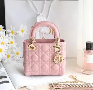 DIOR ディオール Lady Dior ミニバッグ メタリックピンク（M0505ONGE_M413）
