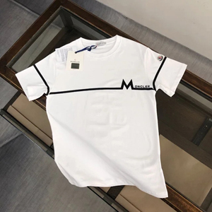 Moncler モンクレール スーパーコピー 2024ss新作の丸首プルオーバーのコットンTシャツ 2色 038