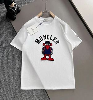 Moncler モンクレール スーパーコピー 2024ss新作の丸首プルオーバーのコットンTシャツ 2色 024