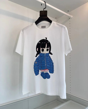 Moncler モンクレール スーパーコピー 2024ss新作の丸首プルオーバーのコットンTシャツ 2色 053