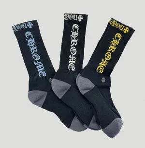 Chrome Hearts クロムハーツ FKアルファベットのコットンソックスセット靴下 ソックス 003
