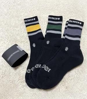 Chrome Hearts クロムハーツ マイアミ ソックス 3色コットンソックスセット ソックス 011
