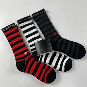 Chrome Hearts クロムハーツ CH ストライプソックス 3足セット 靴下 ソックス 008