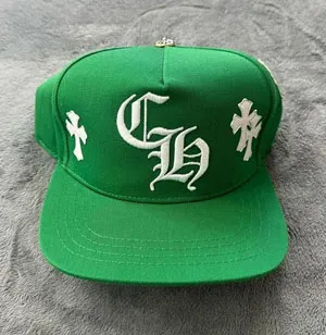 Chrome Hearts クロムハーツ クロス パッチ ベースボール ハット キャップ グリーン CH018