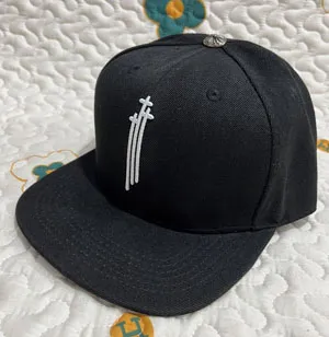 Chrome Hearts クロムハーツ RS3 クロス ベースボール ハット ブラック デニム CH003