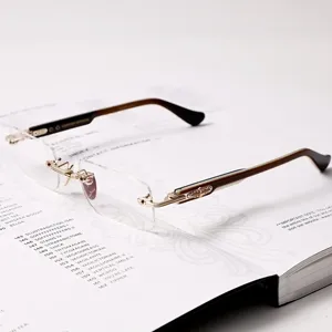 Chrome Hearts クロムハーツ DEEP I フローラルクロス メガネ 枠なし金メッキ Chrome Hearts 006