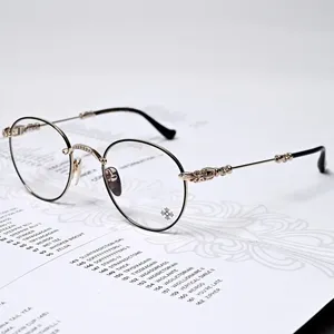 Chrome Hearts クロムハーツ BUBBA-A SS-P ラウンド ブラック メガネフレーム  Chrome Hearts 033