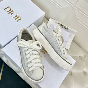 ディオール スーパーコピー DIOR B33 スニーカー ホワイト スムースカーフスキン & ディオール オブリーク ジャカード（3SN303ZYS_H068）