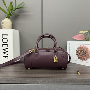 LOEWE ロエベ スーパーコピー アマソナ23 クロップド バッグ（ナパカーフ）ダークバーガンディ A039N23X01