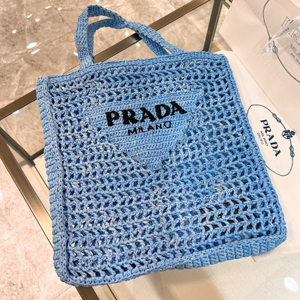 PRADA スーパーコピー プラダ クロシェ トートバッグ ライトブルー（1BG393_2A2T_F0076_V_OOO）