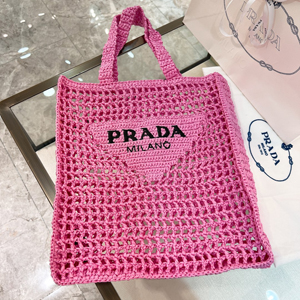 PRADA スーパーコピー プラダ クロシェ トートバッグ ピンク（1BG393_2A2T_F0442_V_OOO）