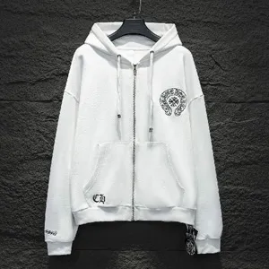 Chrome Hearts Dagger Zip-Up Sweat Parker クロムハーツ ダガー ジップアップ スウェットパーカー ホワイト（Chrome Hearts 374）