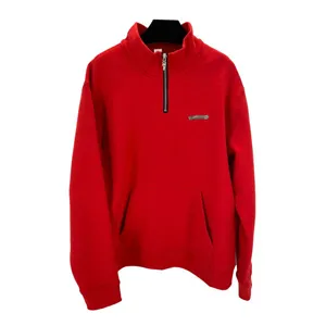 Chrome Hearts Y Not Cemetery Cross Half Zip Pullover Red クロムハーツ ワイノットセメタリー クロス ハーフジップ プルオーバー レッド（Chrome Hearts 457）