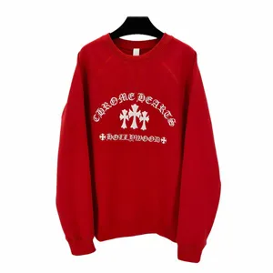 Chrome Hearts Y Not Cemetery Cross Crewneck Sweat Red クロムハーツ ワイノットセメタリー クロス スウェット レッド（Chrome Hearts 358）