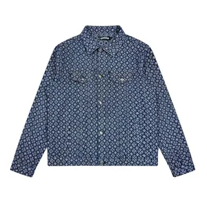 Chrome Hears Cross Design Shirt クロムハーツ クロス デザイン シャツ ブルー（Chrome Hearts 448）