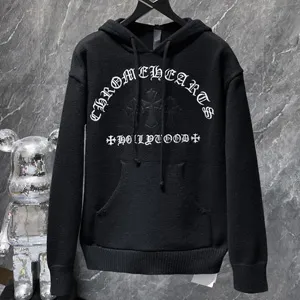Chrome Hearts Cemetery Cross Knit Hoodie クロムハーツセメタリー クロス ニット パーカー ブラック（Chrome Hearts 341）