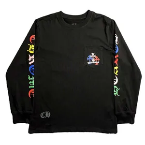 Chrome Hears Multi Color Cross Long Tee クロムハーツ マルチカラー クロス ロング Tシャツ ブラック（Chrome Hearts 470）