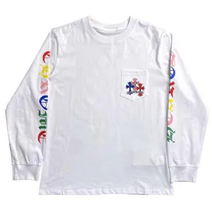 Chrome Hears Multi Color Cross Long Tee クロムハーツ マルチカラー クロス ロング Tシャツ ホワイト（Chrome Hearts 469）