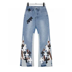 Chrome Hearts Cross Patch Denim Pants クロムハーツ クロス パッチ デニムパンツ ブルー（Chrome Hearts 319）