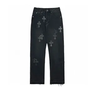 Chrome Hearts Washed Cross Denim Pants クロムハーツ ウォッシュド クロス デニムパンツ ブラック/ブラック（Chrome Hearts 452）
