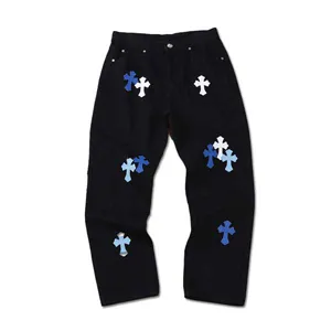 Chrome Hearts Blue Cross Denim pants クロムハーツ ブルー クロス デニム パンツ（Chrome Hearts 446）