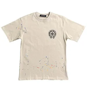 Chrome Hears Logo Paint Tee クロムハーツ ロゴ ペイント Tシャツ クリーム（Chrome Hearts 461）