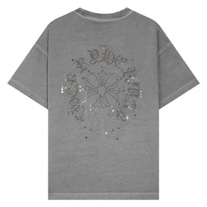 Chrome Hearts silver beads Horseshoe Tee Grey クロムハーツ シルバービーズ ホースシュー Tシャツ グレー（Chrome Hearts 495）
