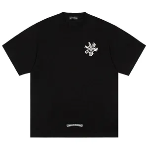 Chrome Hearts 23ss Harajuku Style T-Shirt クロムハーツ 23ss 原宿 スタイル プリント Tシャツ ブラック（Chrome Hearts 488）