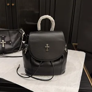 クロムハーツ スモール イギー ブラック レザー バックパック（Chrome Hearts006）