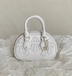 クロムハーツ ホワイト ミニ ボウリングバッグ/トートバッグ（Chrome Hearts009）