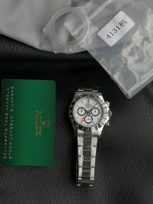 【VS Factory】ロレックス コスモグラフ?デイトナ 40mm m126500LN-0001“ホワイトダイヤル?ブラックセラミックベゼル” Cal.4131搭載モデル