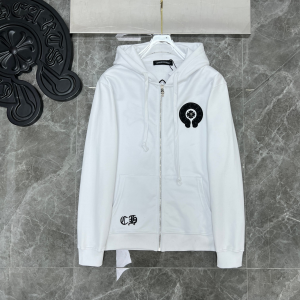 Chrome Hearts (クロムハーツ) 2024SS 秋冬 新作 ヘビーウェイト フーデッドジップアップパーカー（ホワイト）