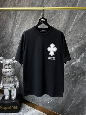 Chrome Hearts (クロムハーツ) 2025SS 新作 春夏 ヘビーウェイト 梵字クロス スプレープリント Tシャツ
