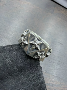 クロムハーツ (Chrome Hearts) ヘキサグラム リング- 925シルバー / ゴシックスタイル